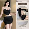 Werkjurken Sexy Mode Rokken Set Halter Hals Satijnen Band Uitgeholde Tweedelige Rok Bandage Off Schouder Top Jk Uniform S181