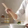 Chopsticks 5PCS Long Sticks Japanese Beech Household Gadgets Tableware Chafing Non-slip Kitchen Tool Solid Wood