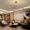 Chandeliers Modern Minimalist Creative Personality Round 3/4 Ring Chandelier Luxury Hanging Interior Decoration Dining Room Led Light