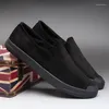 Casual schoenen ademende mocassins voor heren Koreaanse mode flanel platte luie sneakers heren loafers kaki