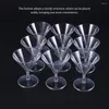 Wine Glasses 10 Pcs Disposable Wineglass Plastic Cup Whiskey Cocktail Cups Martinis