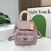 Counter High Quality Luxury Explosive Shoulder Fashion Bag New Riya Backpacks Mini Backpack Fragrant Bray Jacquard Canvas Combination Leather for Women Bag