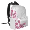 Mochila Flores Pétalas Lace Ramos Primavera Estudante Sacos Escolares Laptop Personalizado para Homens Mulheres Feminino Viagem Mochila