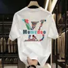 フランスのデザイナー2024新しい半袖メンズとレディースTシャツレタープリントカジュアルスポーツファッションラウンドネックコットントップルーズカップルTシャツ