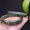 Link Armbanden 11MM Natuurlijke Groene Rutielkwarts Bangle Crystal Reiki Healing Stone Mode-sieraden Gifting Gift Voor Vrouwen 1pcs