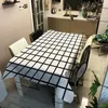 테이블 천 블루 레오파드 프린트 부엌 식탁성 방수 식당 직사각형 커버 피크닉 매트 홈 웨딩 장식