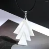 Hänghalsband personligt sötvattenskal snidad triangelpil europeisk och amerikansk trend julgranformade smycken halsband