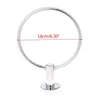 Towel Rings Stainless Steel Towel Ring Holder Hanger Chrome Wall Mounted Bathroom Home Hotel 240321