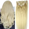 Extensions Chocola Brazilian Remy Clip in Human Hair Extensions 8st Set 80g Clip in Human Hair Extensions Natural Straight