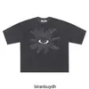 Hoge kwaliteit House of Error Eye Truth geschuimde print Small Crowd Street Vibe gewassen oud T-shirt met korte mouwen