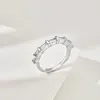 Cluster-Ringe Karachis S925 Sterling Silber Geometrischer Damen-Stapelbarer Passender Ring Für Frauen Kaltes Licht Luxuriös Und Vielseitig