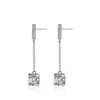 Tassel Tauren Luxo Qualidade Prata Moda Jóias S925 Sterling Brincos Moissanite Diamante