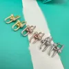 Zarif Kristal Yüzükler Kulak Stud S925 Sterling Gümüş Küpeler Lüks Marka Tasarımcı Sevimli Kadınlar T GOIL Silver Kaplama Cazibe Küpe Moda Takı Aksesuarları Hediye