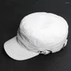 Ball Caps Płaskie czapki wojskowe Koreańskie mężczyźni oryginalna skóra dopasowana biała mężczyzna młody cienki, swobodny homer casquette