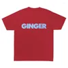 T-shirts pour hommes Summer Hip Hop Tee Shirt GINGER Lettre Imprimer T-shirt Hommes Femmes O-Cou Coton Brockhampton All-American Boyband Tops