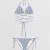 Frankrijk ontwerper Hoge kwaliteit dames bikini's set sexy twee stukken afdrukken mooie bikini transparant luxe FF Badpak3333