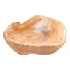 Conjuntos de louça de madeira sólida placa de frutas espeleologia bandeja de prato de salada tigela aperitivo raiz scpture criativo suporte de armazenamento de madeira gota ot79y