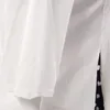 パーティードレス女性ドレスドットプリントパッチワークコントラストカラープラスサイズ丸い首Aラインルーズヘムボタン装飾ハーフスリーブフォーマル通勤