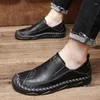 Scarpe casual Mocassini da uomo Mocassini di sicurezza sul lavoro Appartamenti Pescatore Slip on in pelle Low-top Primavera Punta tonda per uomo Fatto a mano Leisu