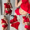 Damenbadebekleidung 2024 Eine Schulter Rüsche Badeanzug Hohe Qualität Sexy Bikinis Frauen Drucken Brasilianische Biquini Taille Beachwear Schwimmen