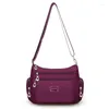 Totes feminino ombro único crossbody saco moda náilon ombro simples lona zíper grande simples oxford tecido fralda