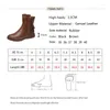 Stiefel Echtleder Damen Britischer Stil Schnee Weiblich Herbst Winter Reißverschluss Flache Knöchelschuhe Rutschfest Weicher Samt Warm Snug