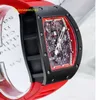 Bellissimo orologio da polso RM Collezione di orologi da polso Serie RM011-FM Machinery 40 50mm Calendario Tempo Edizione limitata RM011 Titanio Tutti