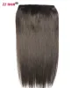 Pièce ZZHAIR Clipin 100% Extensions de cheveux humains brésiliens Remy 16 "24" une pièce 1 pièces ensemble 100g160g naturel droit