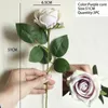 Dekorativa blommor 3st konstgjorda rosor Rödrosa Vit Silk Rose för Home Table Display Decorations Wedding Party Ornaments Supplies