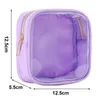 Sacos de armazenamento Saco de higiene transparente PVC Mini conjunto de maquiagem para mulheres organizador cosmético com zíper meninas impermeáveis