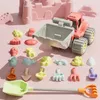 Sand Play Water Fun Beach Sand Toys 20 pièces jouets de plage jouets de sable ensemble pour enfants pelle à sable voyage jouets de plage moules de sable jouets de bac à sable pour 3 + enfants 240321