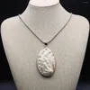 Anhänger Halsketten Natürliche weiße Muschelform Halskette Irregurale Legierung für die Herstellung von DIY Jewerly Geschenk 35x50-40x60mm