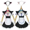 cosplay Anime Costumes NEKOPARA role-playing chocolate vanilla role-playing maid costume anime game chocolate role-playing wig cat Neko girl costumeC24321