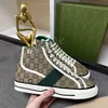 Tennis 1977 Canvas Shoes Designer Sneakers Jacquard Denim Luxury Women Men Green Red Web Stripe Embroidery Flats Casual Trainers Shoe