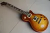 Custom SunBurst Flame Maple-top guitarra elétrica Tuilp tuner hardware cromado