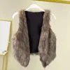 Women's Vests Lightweight Vest Stylish Faux Leather Fur For Women V Neck Outerwear With Fluffy Open Stitch Design Fall Winter Short