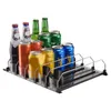 Kitchen Storage Soda Can Dispenser For Refrigerator With Adjustable Pusher Glide - Perfect Beer And Other Beverages