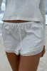 Kvinnors shorts y2k midja japansk spets bow cake casual vit botten söt flicka lolita petipants