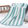 Serviette de bain avec nom personnalisé, rayée, plage, salle de bain pour enfants et adultes, sport, ensemble de broderie personnalisé