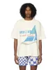 Meichao RH Summer Sailing Sloganプリント半袖Tシャツトレンディなメンズティー