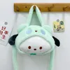 Panda Selling Bag, Kuromi Hot Doll New Plush Toy Cross Heart Shoulder Girl 2023 Single Sweet Diagonal Transformed Bag Norvi