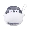 Borse portaoggetti Portafoglio pinguino Mini portamonete animale cartone animato peluche portatile per monete Chiave cavo dati rossetto