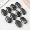 Face Massager Positive Energy Crystal Oval Red Blood Stone Palm Massage Stone Natural Polishing Pocket Crystal Energy Stone Home Decoration 240321