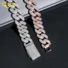 디자이너 핫 판매 S925 18mm 너비 힙합 보석 남자 목걸이 팔찌 스털링 실버 925 VVS Moissanite Miami Iced Out Cuban Link Chain