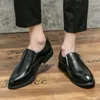 Casual Shoes Loafers Men's British Business Dress Fashion Leather Black Banquet Wedding