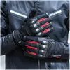 Guanti da ciclismo in vera pelle Moto da corsa su strada Guanti da squadra Uomo Inverno Cotone Tocco caldo Sn Drop Delivery Sport all'aperto Protecti Otjlw