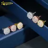 Designer smycken som säljer hiphop S925 VVS Moissanite Hot Selling Top Quality Stud Earring Pass Diamond Tester Skruv tillbaka 10K 14K Solid Gold Earrings