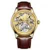 Wristwatches AESOP Flying Tourbillon Watch Luxury Zodiac 3D Bull Sapphire Mechanical Waterproof Clock For Men Reloj Hombre