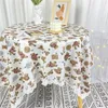 مائدة قطعة قماش القماش المائدة في مخملية الأزهار العتيقة الكتاب الرعوي J910