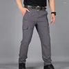 メンズパンツメンカジュアルカーゴミリタリ戦術軍ズボンズ男性通気性防水マルチポケットパンツサイズS-5XLプラス
